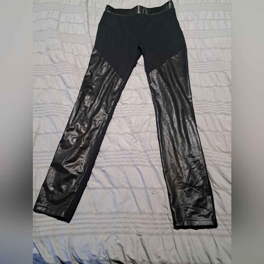 2B Bebe Black Faux Leather Leggings